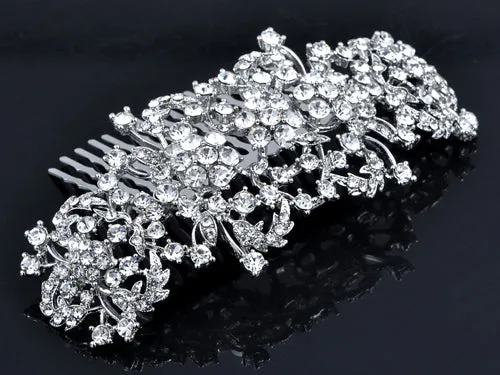 Flower Filigree Bridal Hair Comb sold by Anna-Kaci product image thumbnail 2