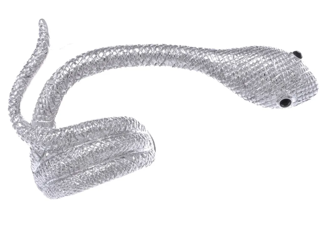 Long Coiled Slithering Snake Three Finger Statement Stretch Ring sold by Anna-Kaci