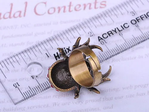Multicolor Czech Body Spider Insect Bug Jewelry Ring sold by Anna-Kaci product image thumbnail 5