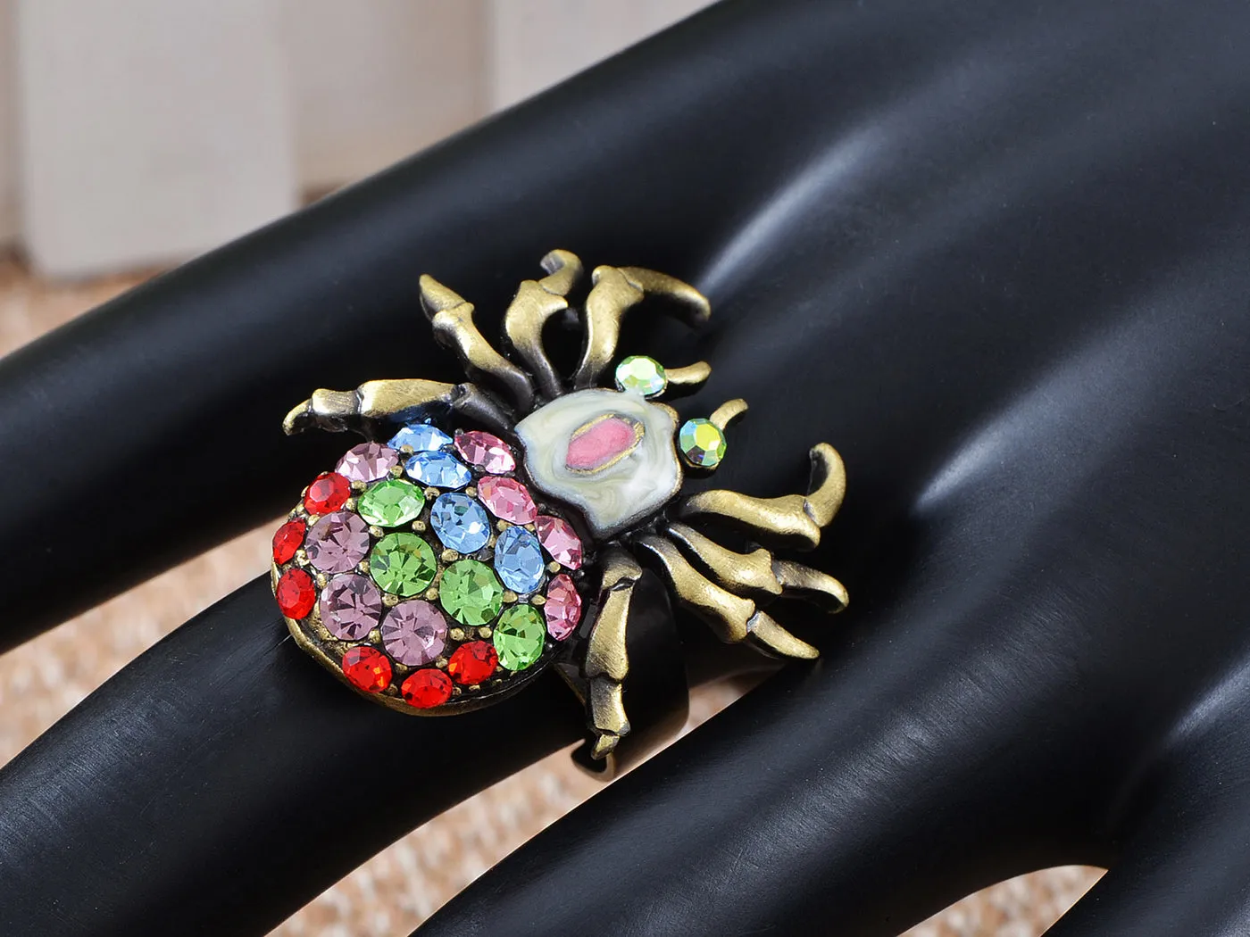 Multicolor Czech Body Spider Insect Bug Jewelry Ring sold by Anna-Kaci product image thumbnail 2