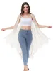 Anna-Kaci Boho Crochet Long Vest Top for Women Sleeveless Lace Cardigan Kimono Swimwear Cover Ups sold by Anna-Kaci