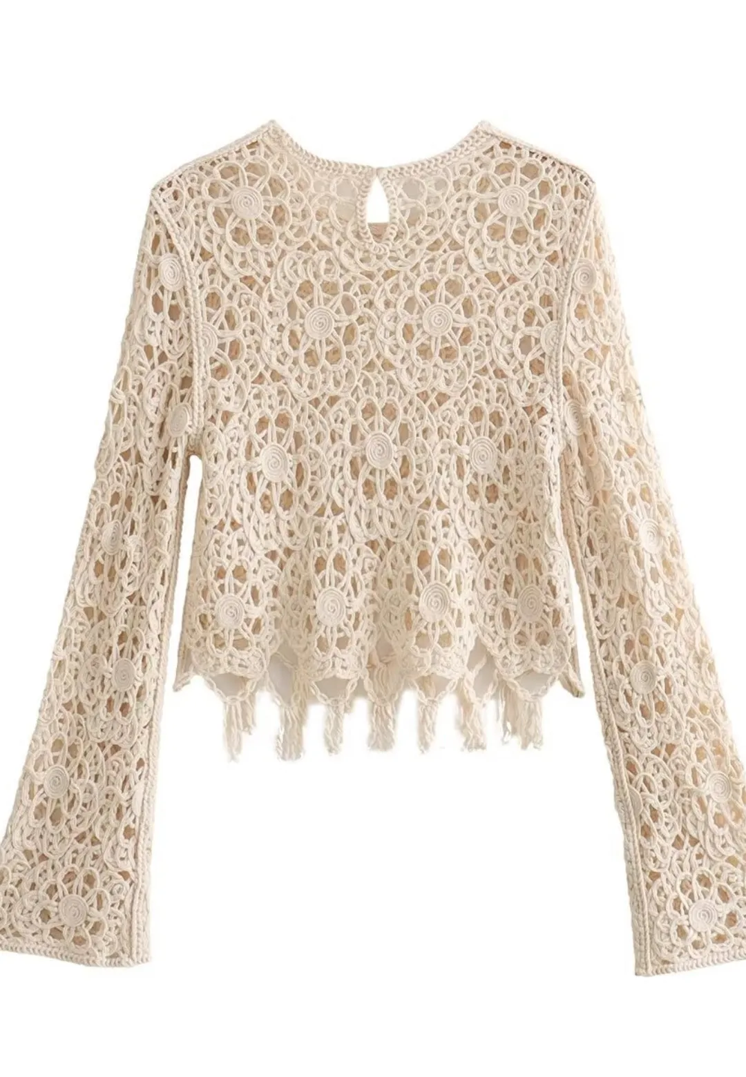 Tassel Hem Crochet Detail Top sold by Anna-Kaci product image thumbnail 2