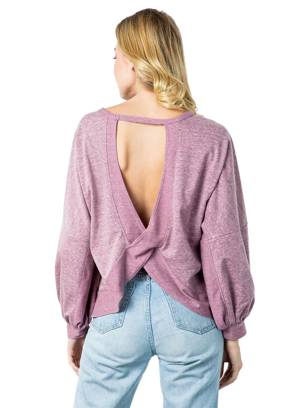 Open Back Cross Wrap Pull Over sold by Anna-Kaci product image thumbnail 4