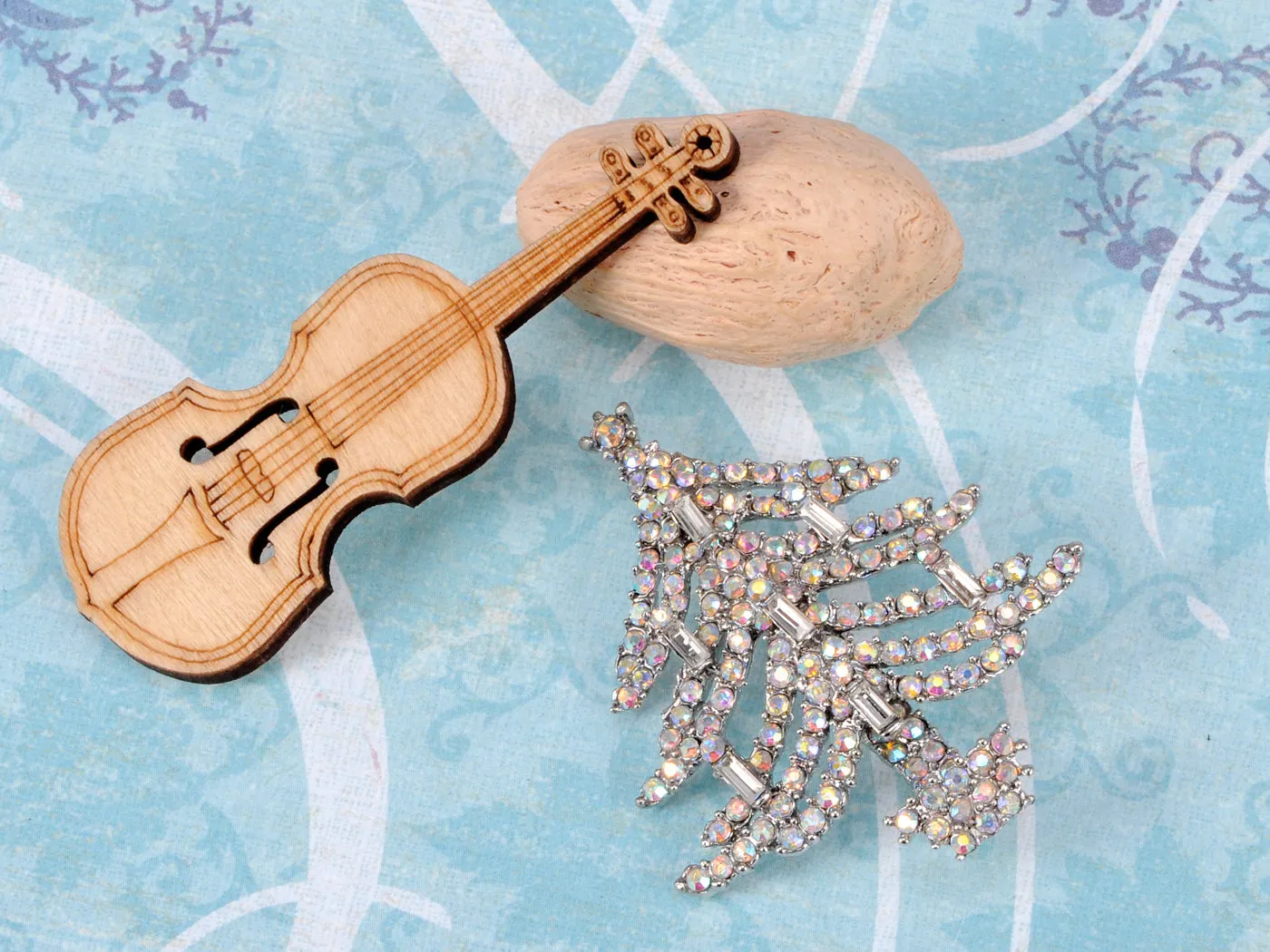 Dazzling Christmas Tree Holiday Jewelry Pin Brooch sold by Anna-Kaci product image thumbnail 2