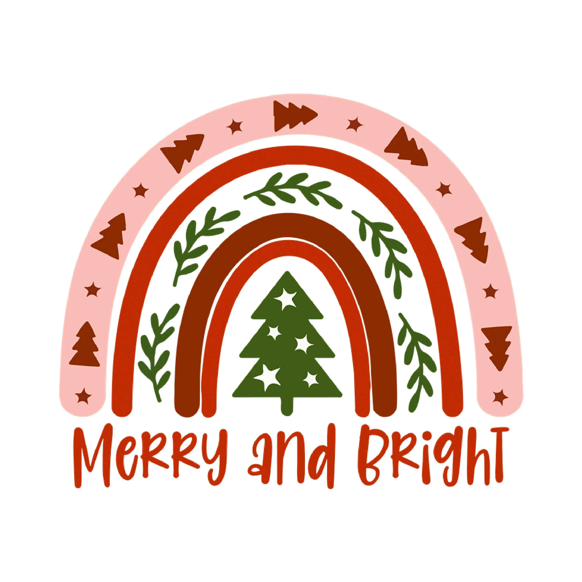 Cheerful Red 'Bright and Merry' Christmas Tee sold by Anna-Kaci product image thumbnail 2
