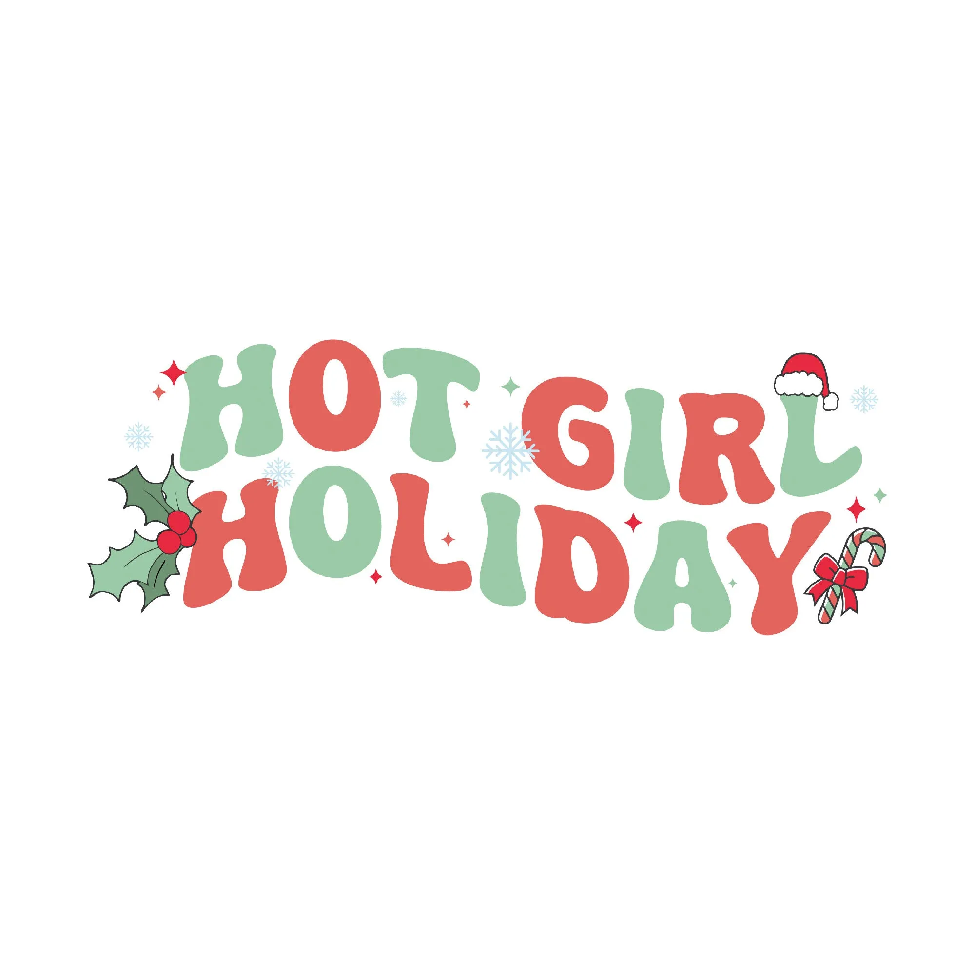 'Hot Girl Holiday' Christmas Tee Stylish Seasonal Vibes sold by Anna-Kaci product image thumbnail 2