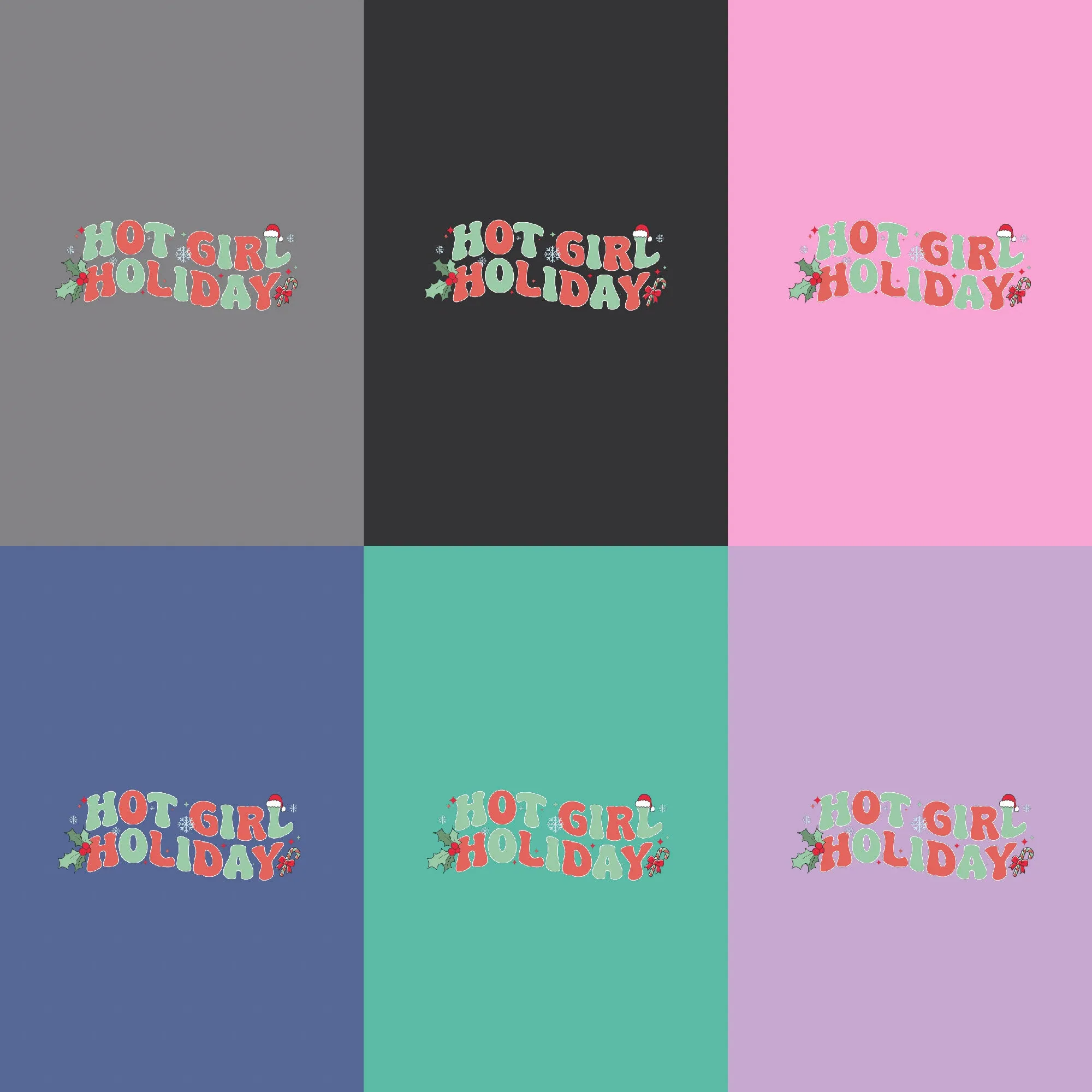 'Hot Girl Holiday' Christmas Tee Stylish Seasonal Vibes sold by Anna-Kaci product image thumbnail 4