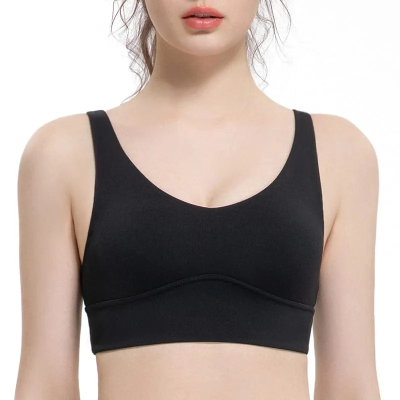 Cross Straps V-Neck Sports Bra made by Anna-Kaci