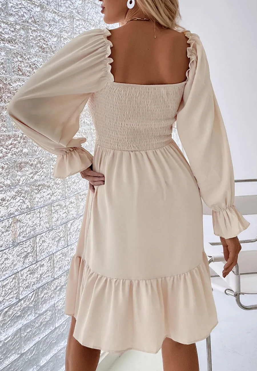 Shirred Ruffle Hem Dress sold by Anna-Kaci product image thumbnail 4