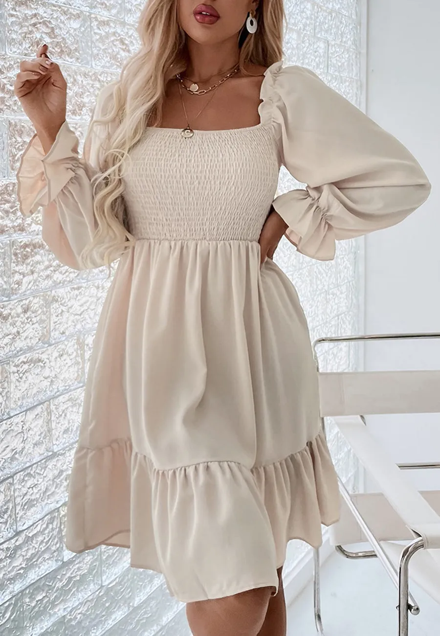 Shirred Ruffle Hem Dress sold by Anna-Kaci product image thumbnail 2