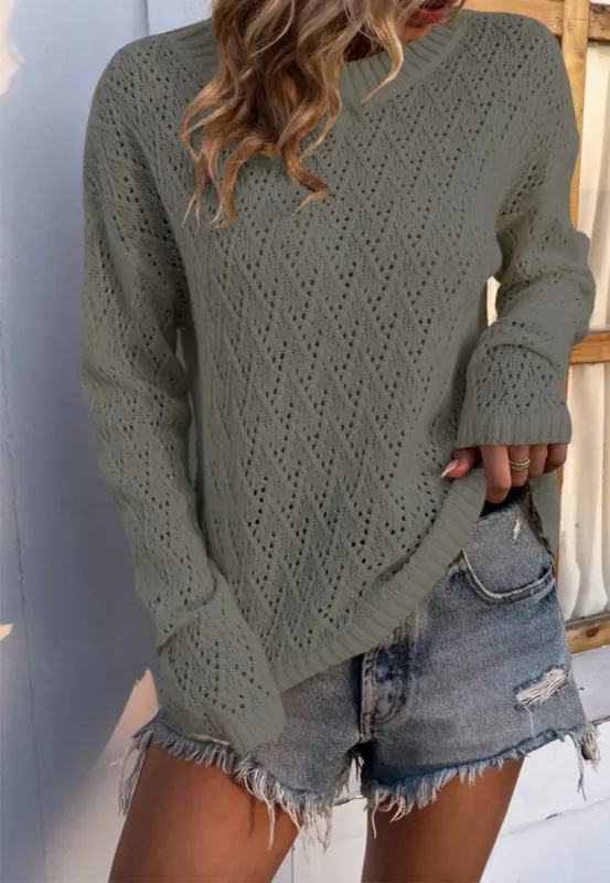 Geometric Knit Light Sweater sold by Anna-Kaci