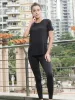 Workout Tops Short Sleeve Mesh Side Split Casual Loose Tank Tops sold by Anna-Kaci