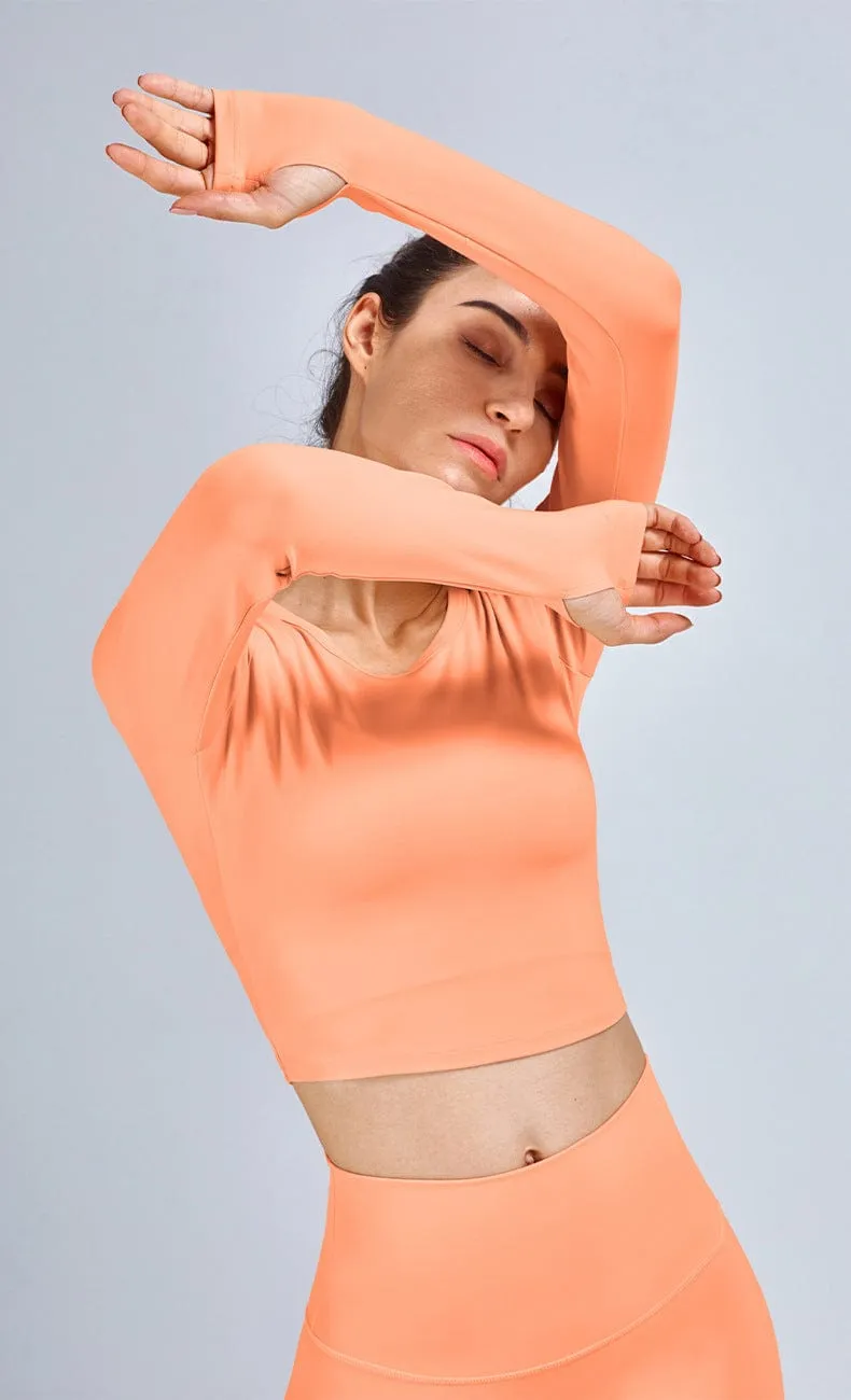 Buttery Soft Seamless Long Sleeve Cropped Top sold by Anna-Kaci product image thumbnail 5