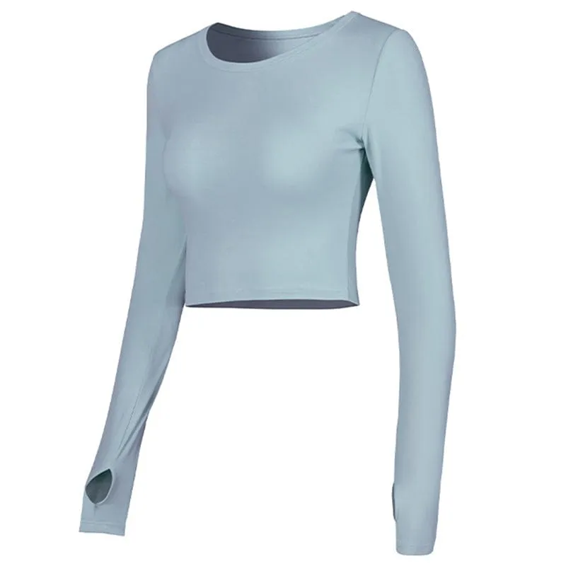 Buttery Soft Seamless Long Sleeve Cropped Top sold by Anna-Kaci product image thumbnail 3