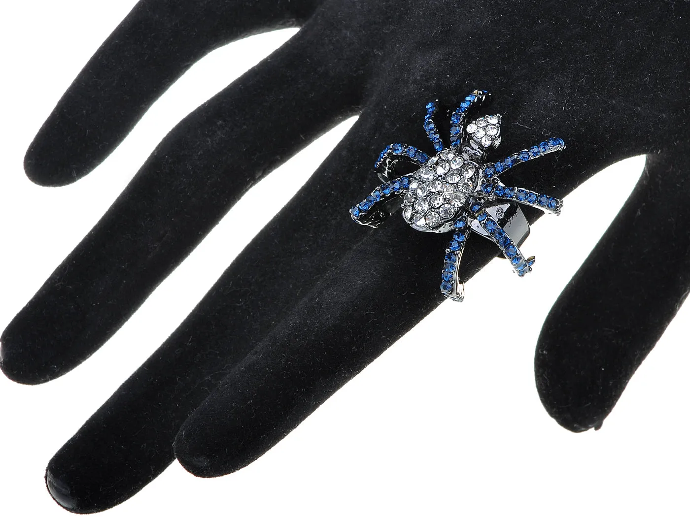 White Blue Spider Bug Ring sold by Anna-Kaci product image thumbnail 2