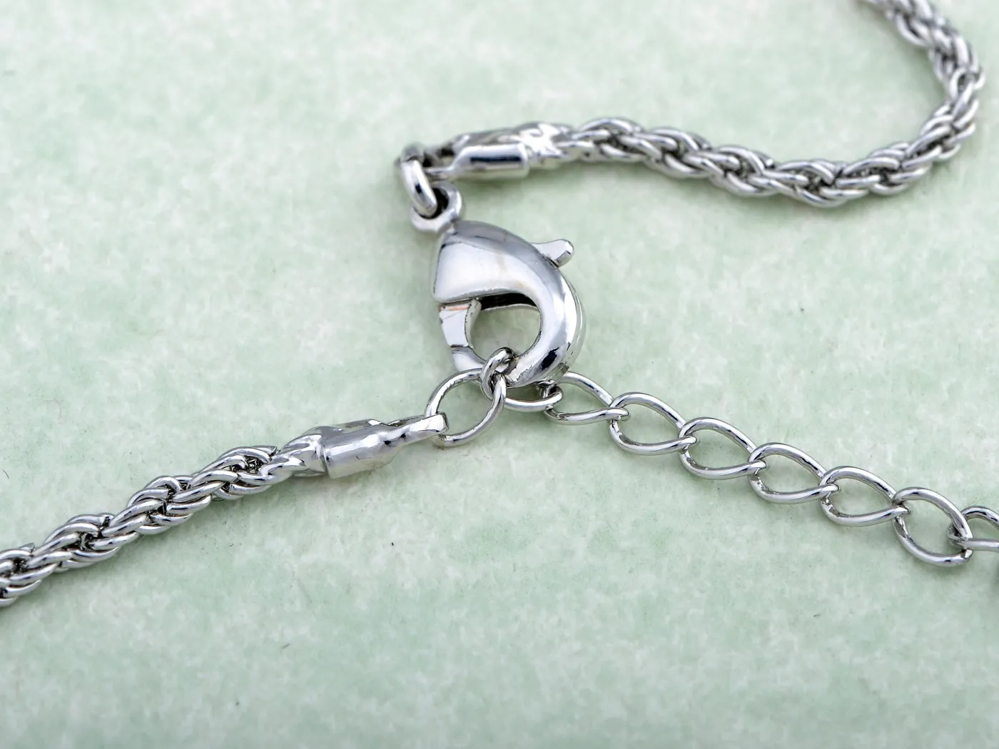 Swarovski Crystal Sapphire Pearl Center Daisy Element Earring Necklace Set sold by Anna-Kaci product image thumbnail 4