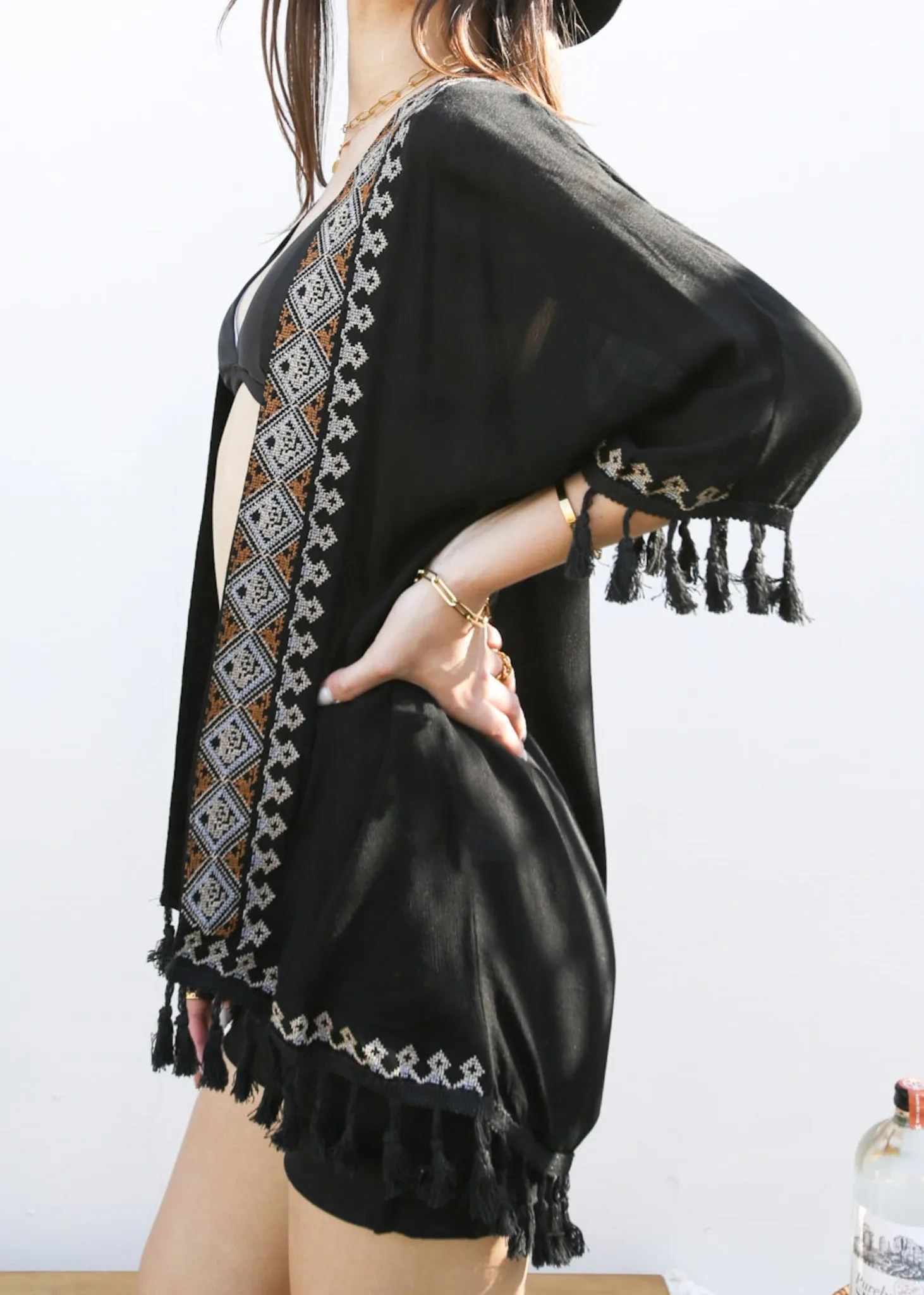 Tribal Kimono Tassel Cardigans sold by Anna-Kaci product image thumbnail 3