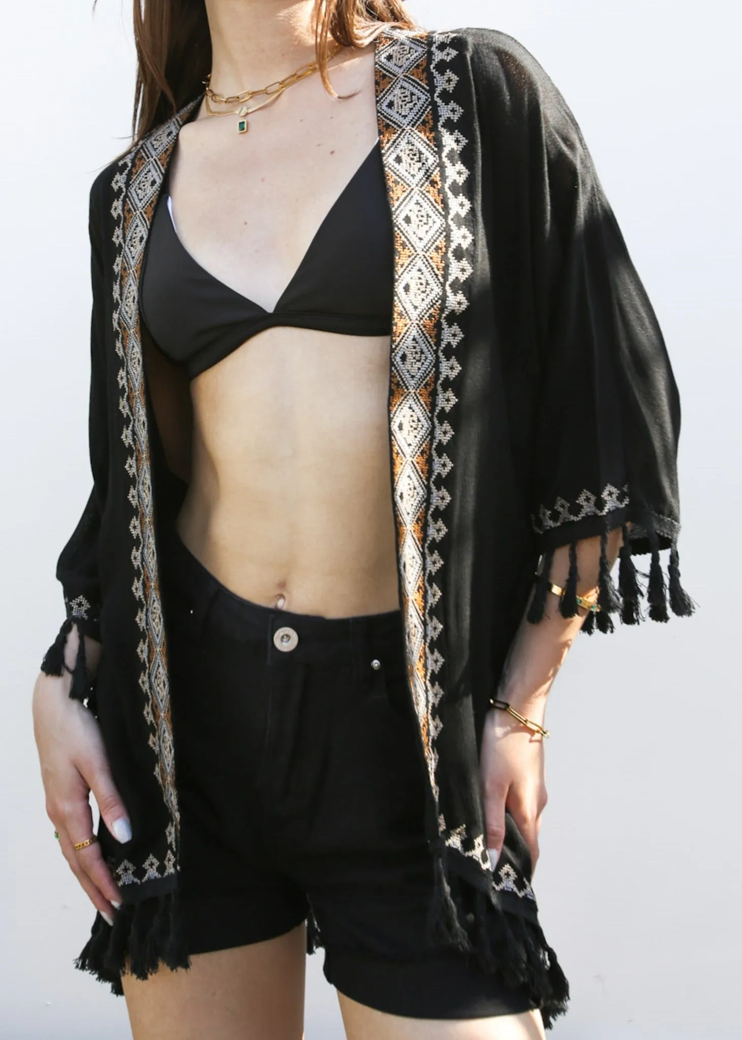 Tribal Kimono Tassel Cardigans sold by Anna-Kaci product image thumbnail 2