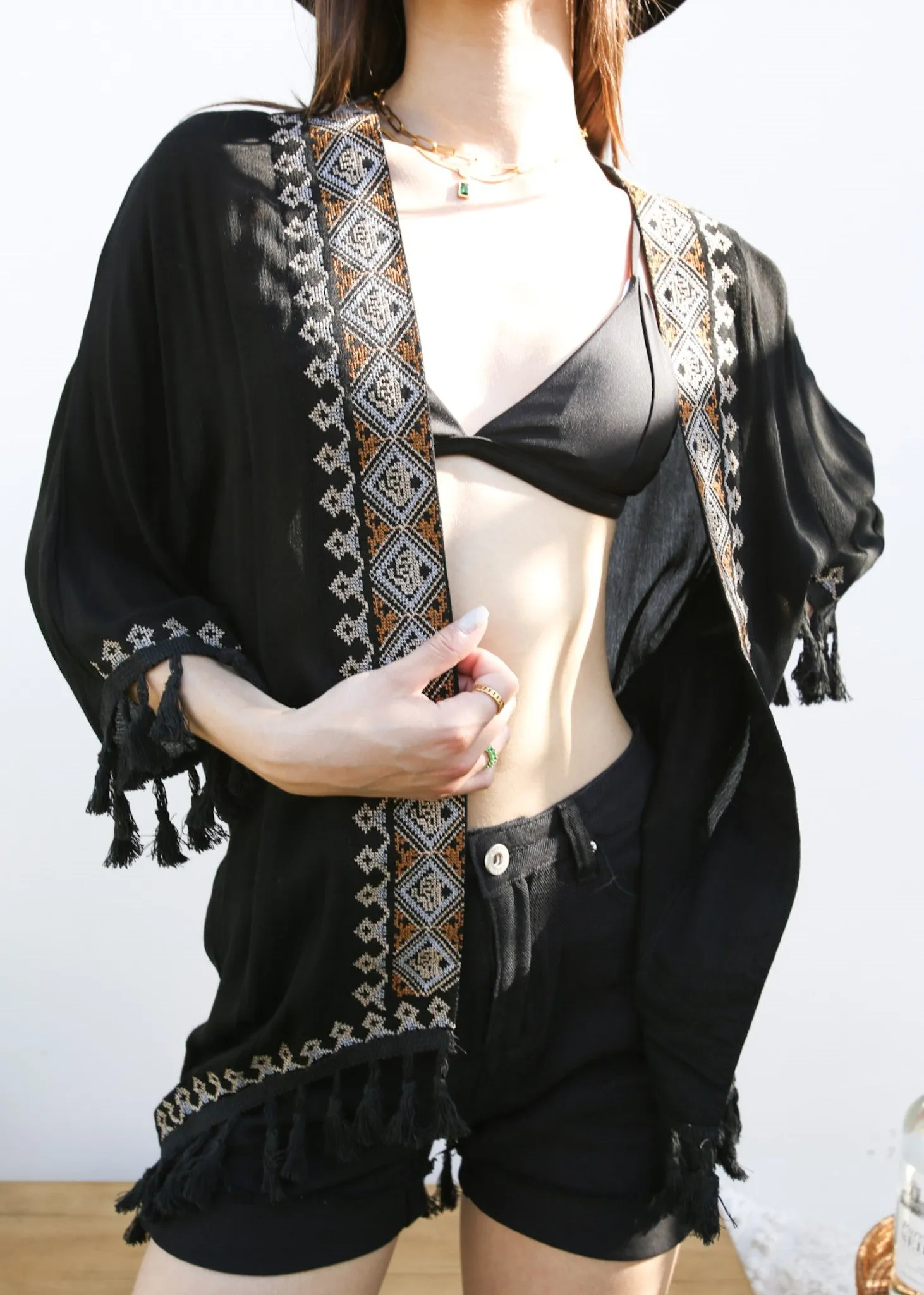 Tribal Kimono Tassel Cardigans sold by Anna-Kaci