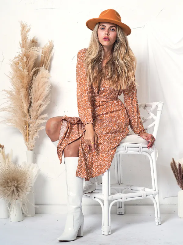 Floral Print Button Up Tunic Dress sold by Anna-Kaci