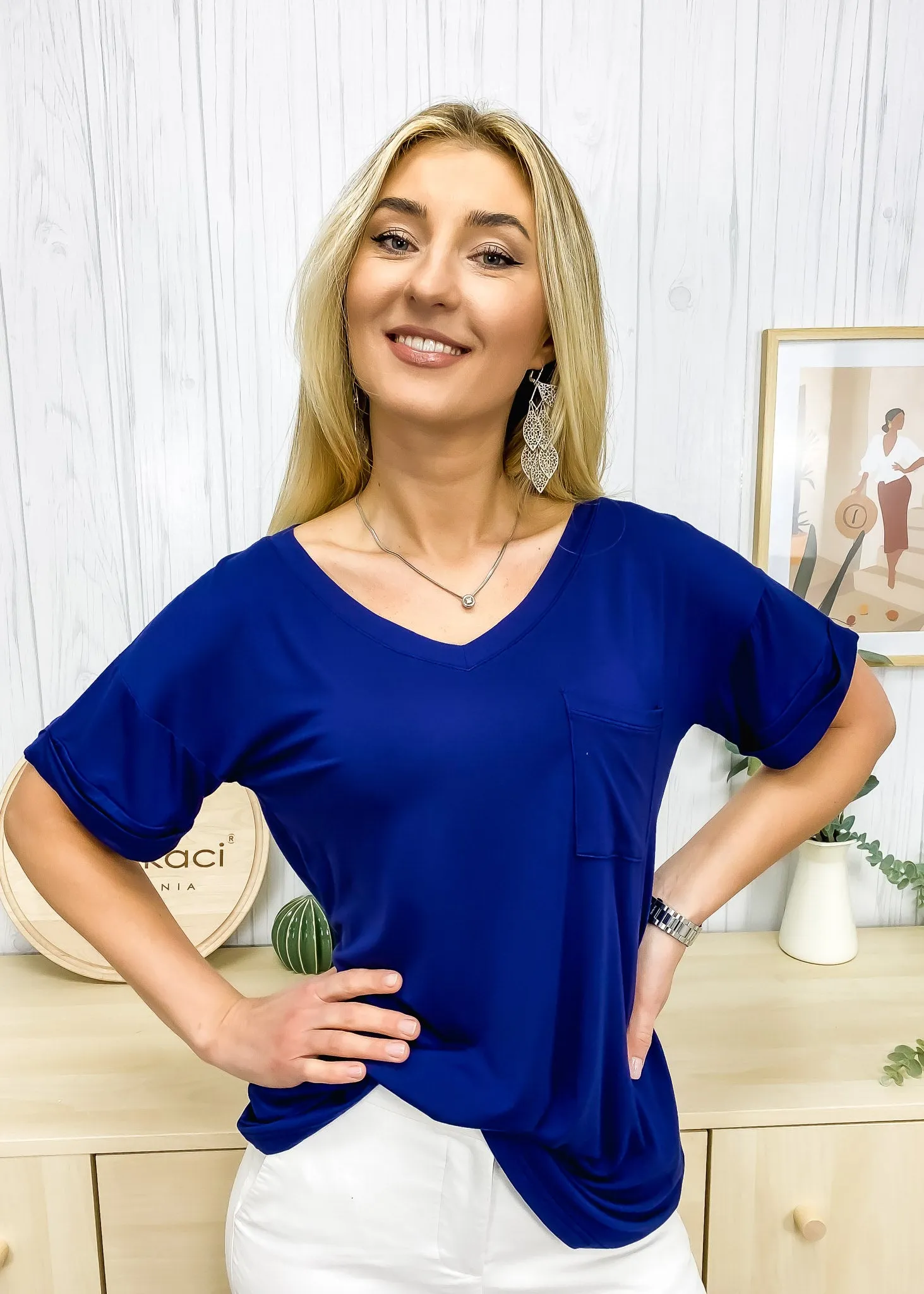 Cuffed Loose Tee sold by Anna-Kaci