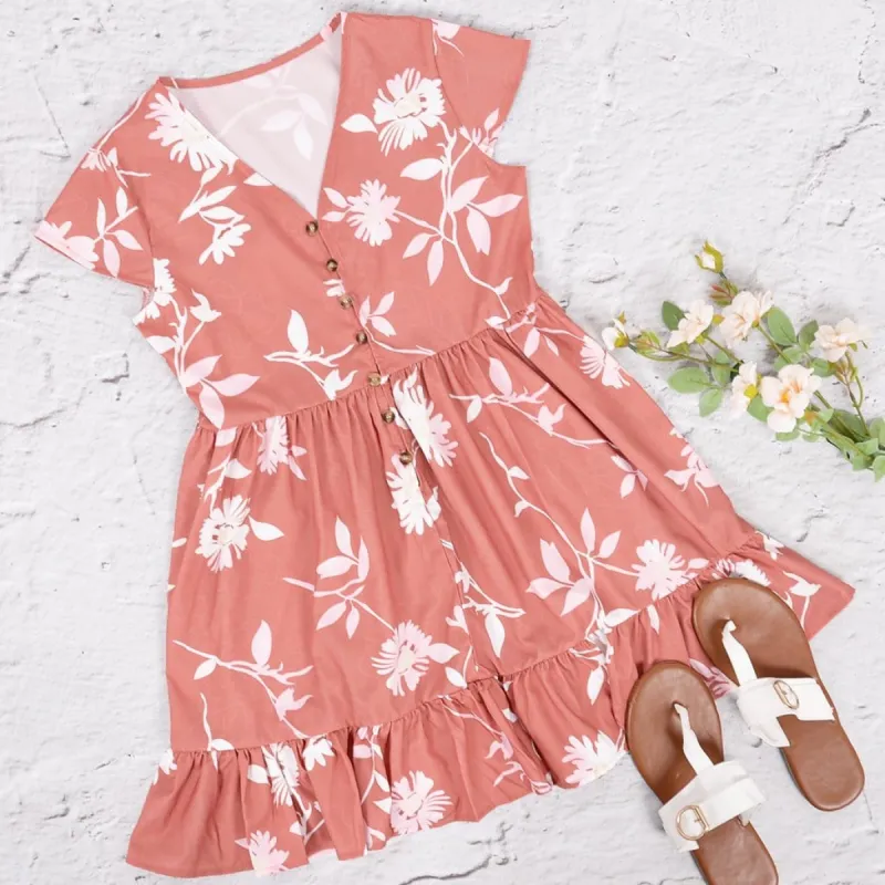 Summer Paradise Button Dress sold by Anna-Kaci