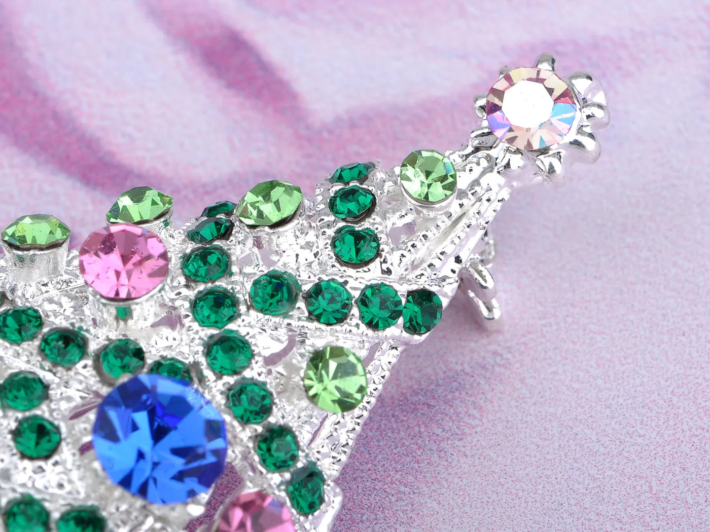 Christmas Joy Frost Lit Tree Ornament Pin Brooch sold by Anna-Kaci product image thumbnail 2