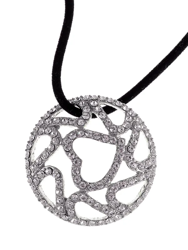 Swarovski Crystal Elements Heart Pie Total Party Necklace sold by Anna-Kaci