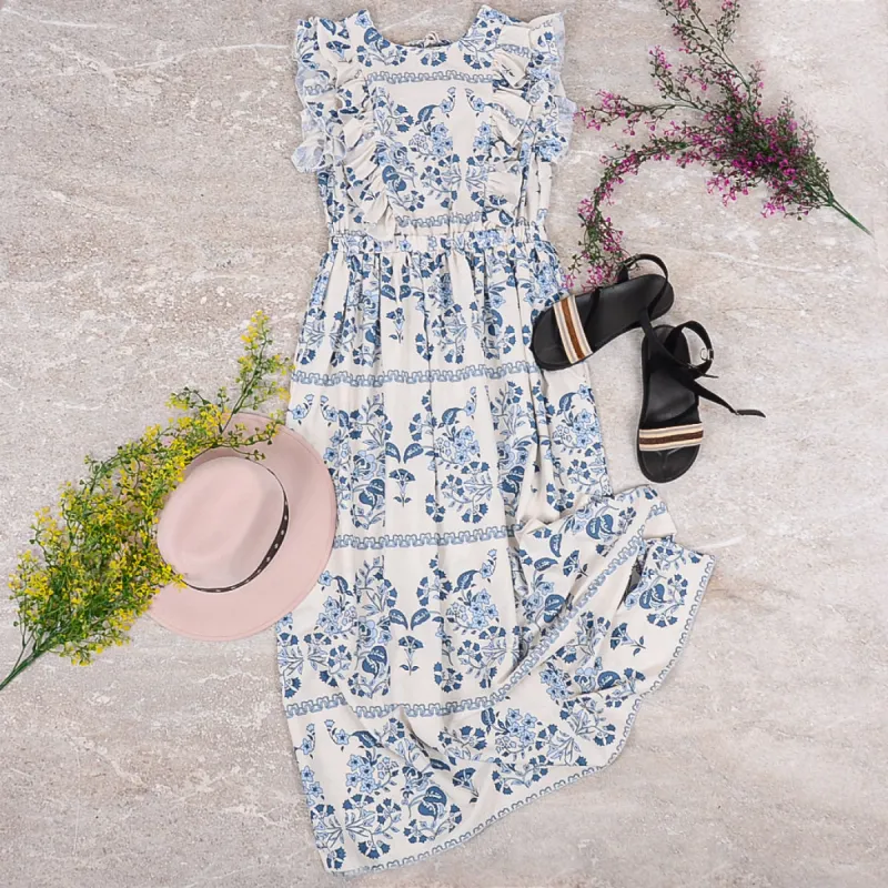 Blue Ivory Summer Maxi sold by Anna-Kaci