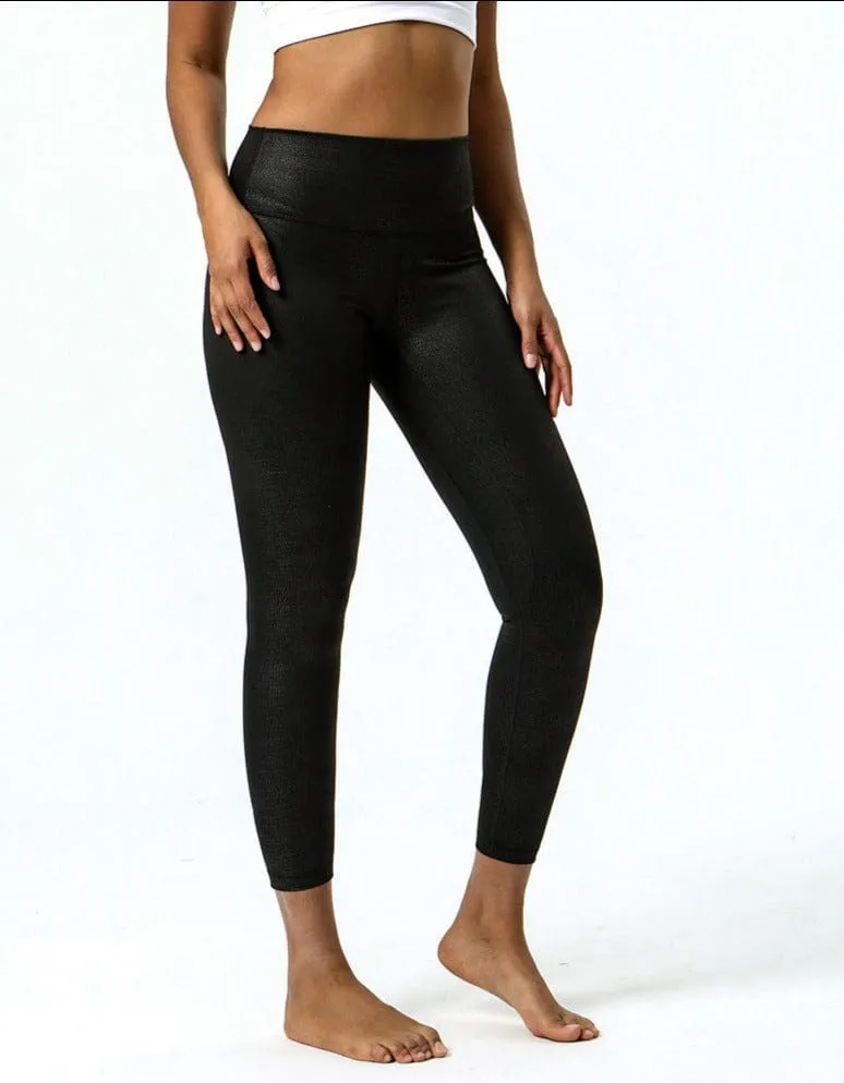 Glossy & Shiny High Rise 7/8 Leggings sold by Anna-Kaci product image thumbnail 5