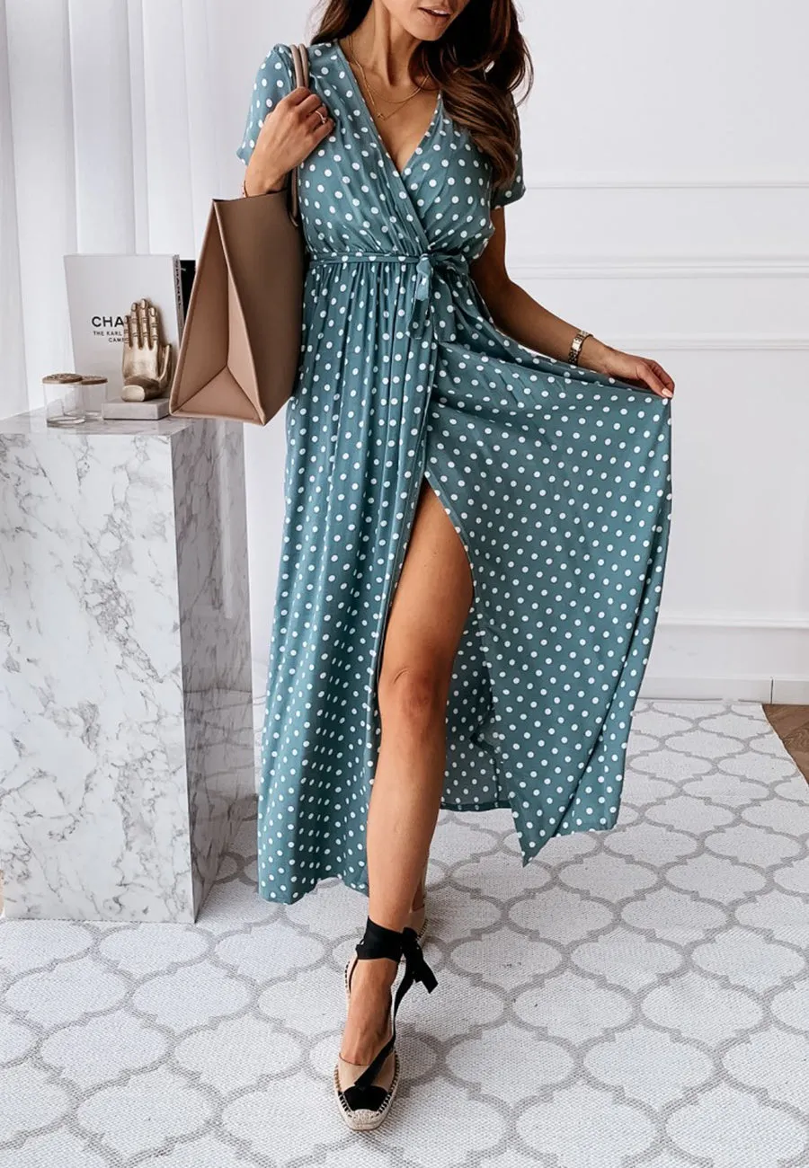 Polka Dot Wrap Dress | S-2XL sold by Anna-Kaci product image thumbnail 4