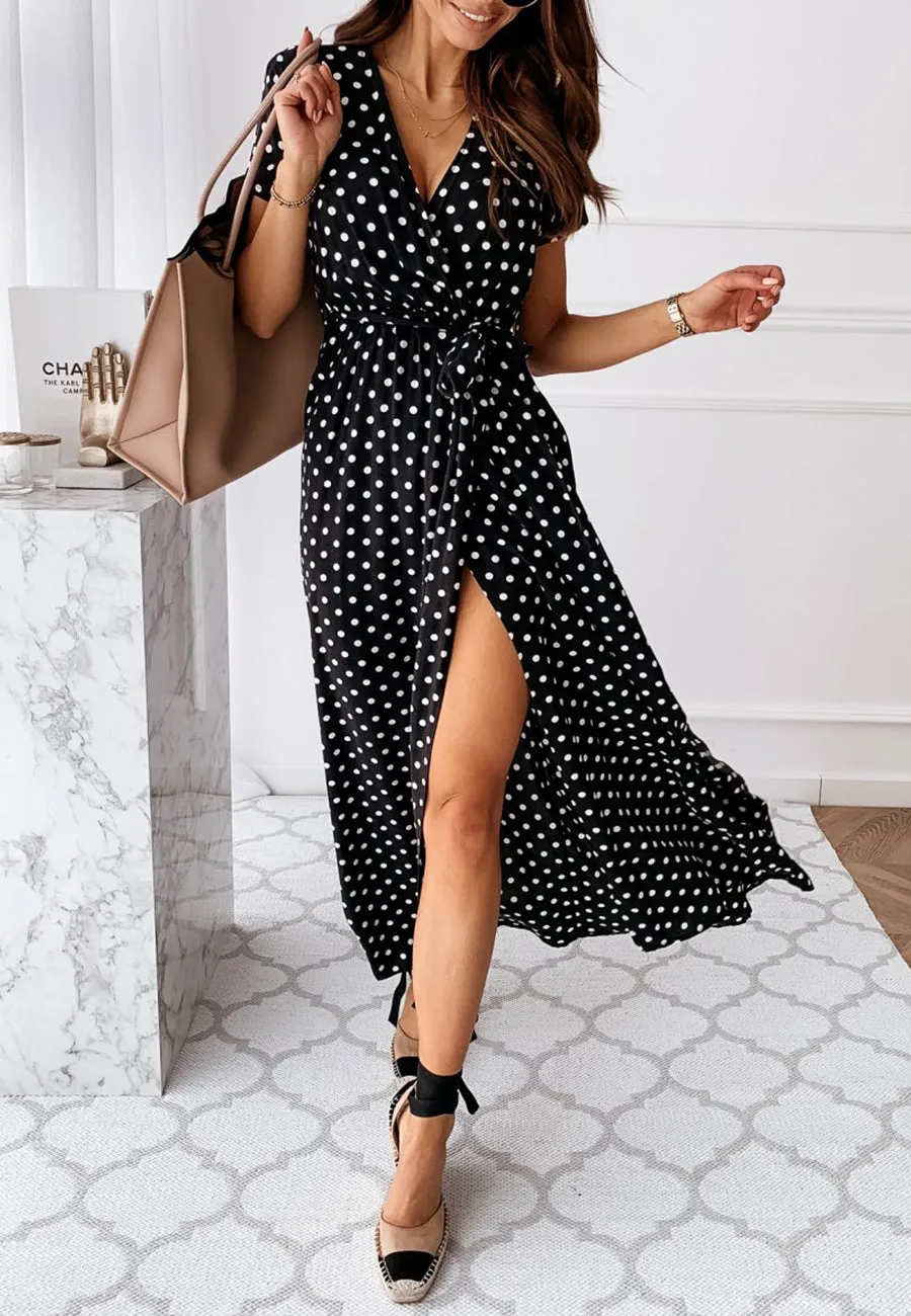 Polka Dot Wrap Dress | S-2XL sold by Anna-Kaci