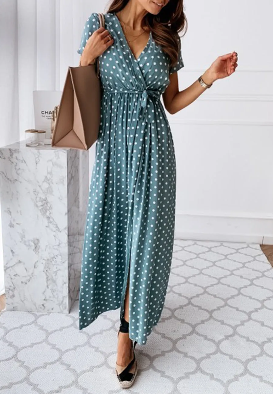 Polka Dot Wrap Dress | S-2XL sold by Anna-Kaci product image thumbnail 5