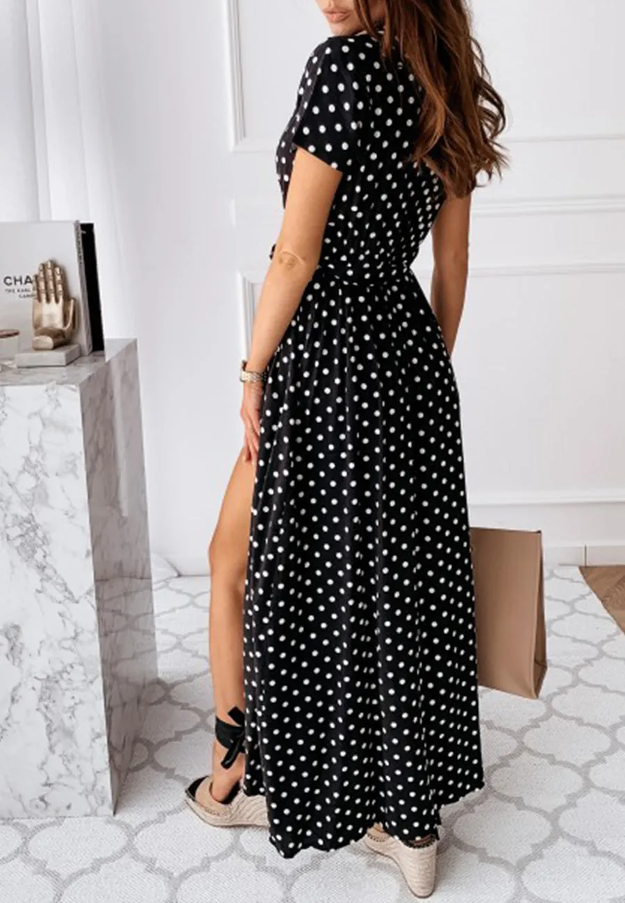 Polka Dot Wrap Dress | S-2XL sold by Anna-Kaci product image thumbnail 3