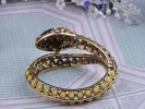 Brown Ivory Beaded Egyptian Exotic Snake Bangle Bracelet sold by Anna-Kaci