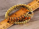Brown Ivory Beaded Egyptian Exotic Snake Bangle Bracelet sold by Anna-Kaci