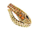 Brown Ivory Beaded Egyptian Exotic Snake Bangle Bracelet sold by Anna-Kaci