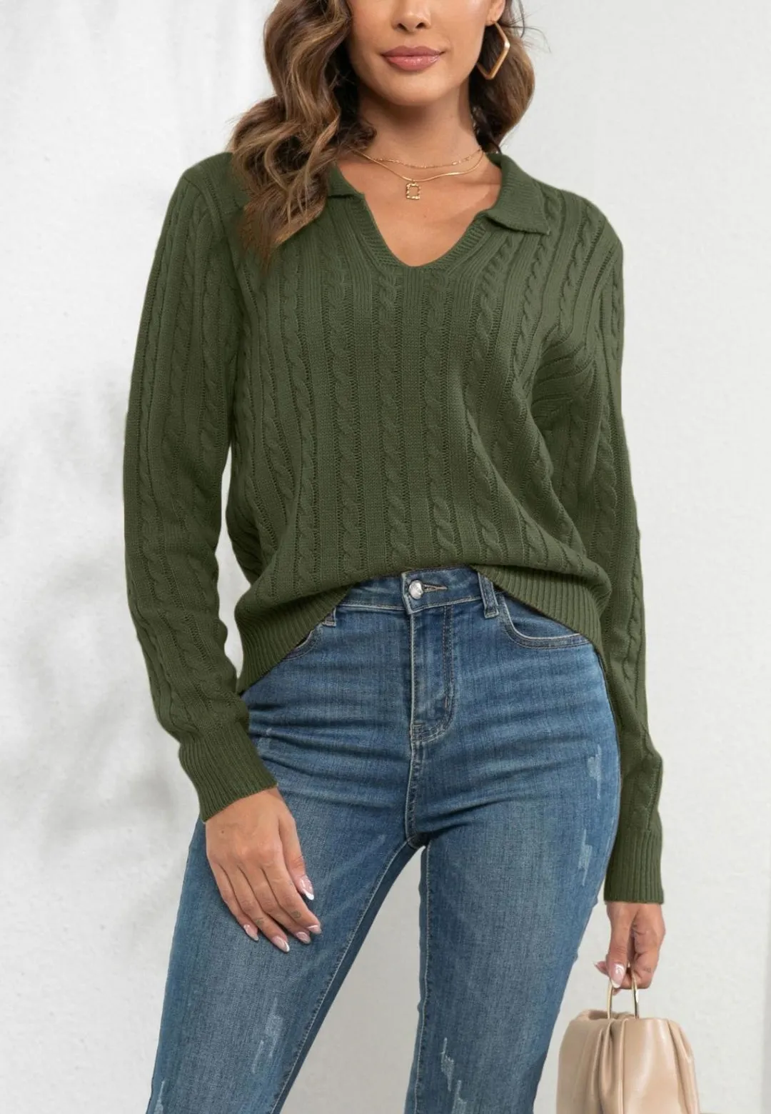 Cable Knit Classic Sweater sold by Anna-Kaci product image thumbnail 5