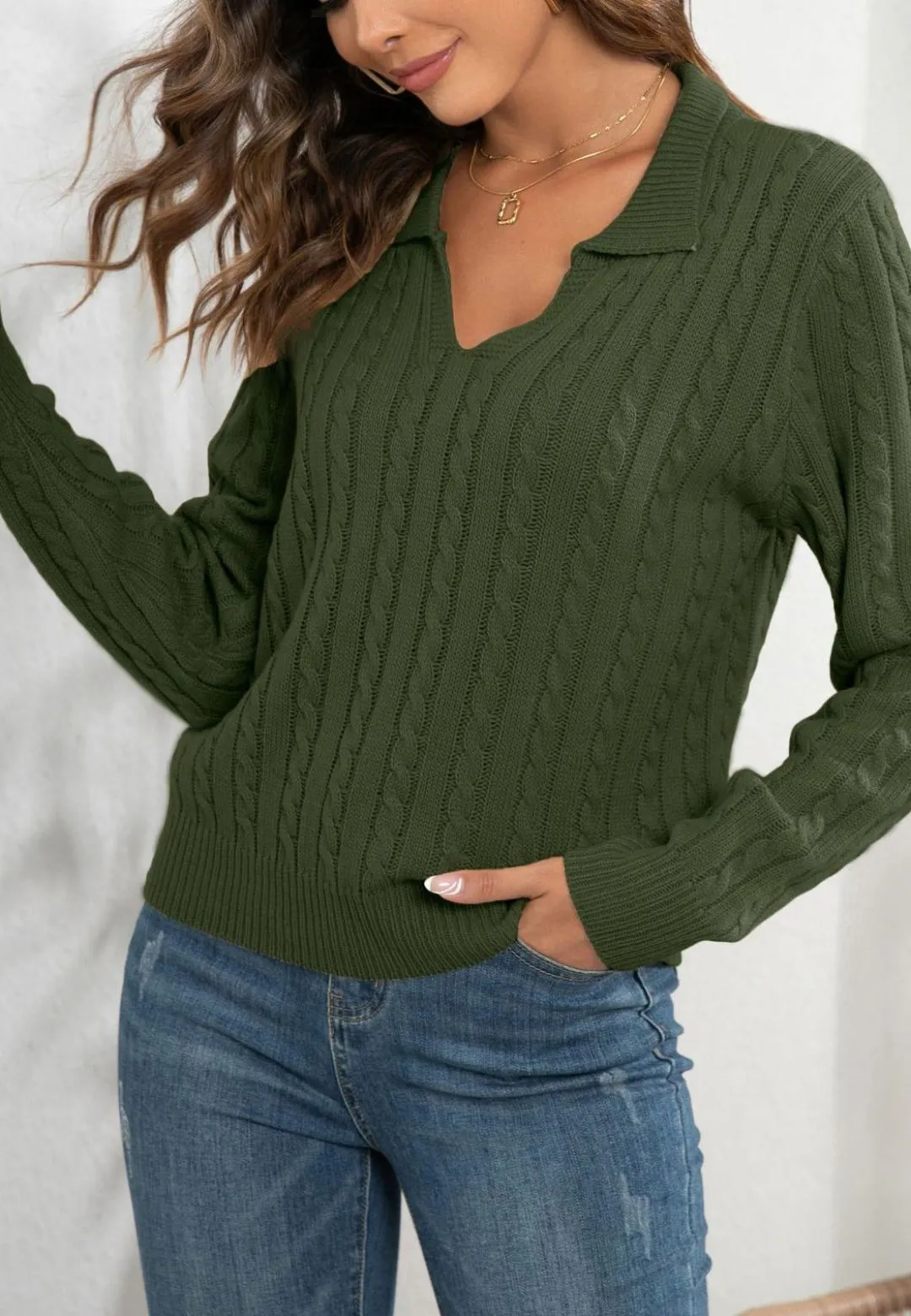 Cable Knit Classic Sweater sold by Anna-Kaci product image thumbnail 2