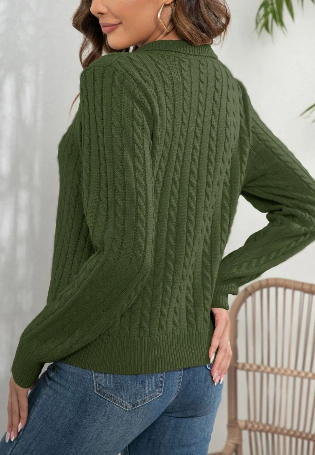 Cable Knit Classic Sweater sold by Anna-Kaci product image thumbnail 4