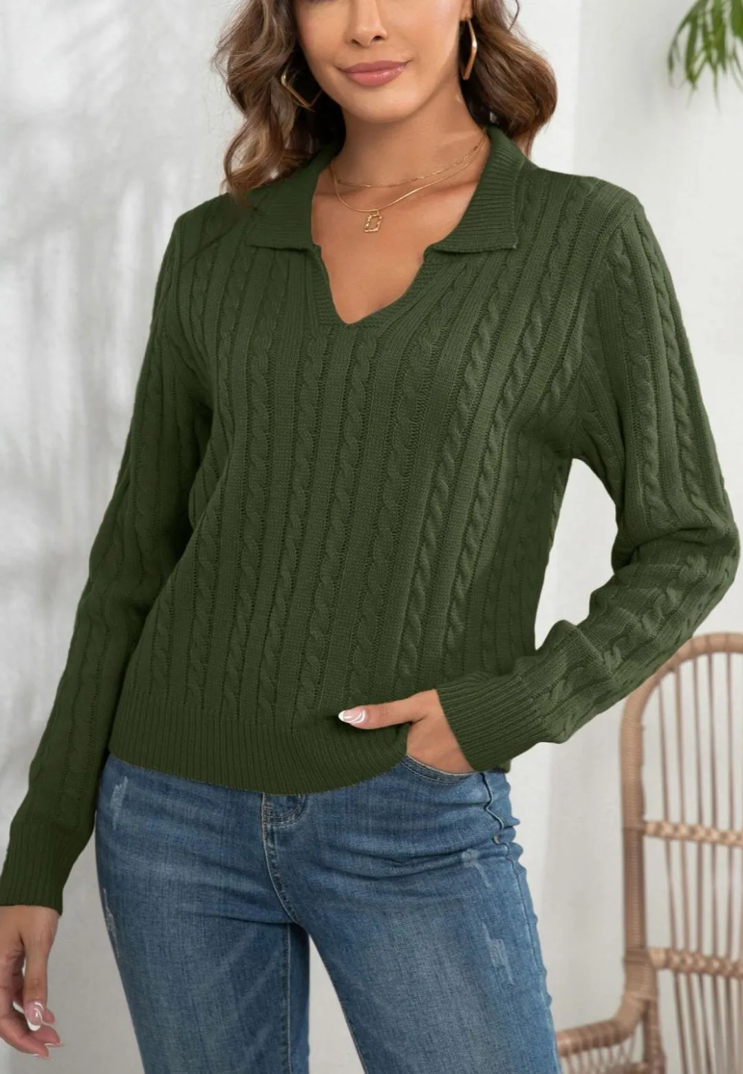 Cable Knit Classic Sweater sold by Anna-Kaci