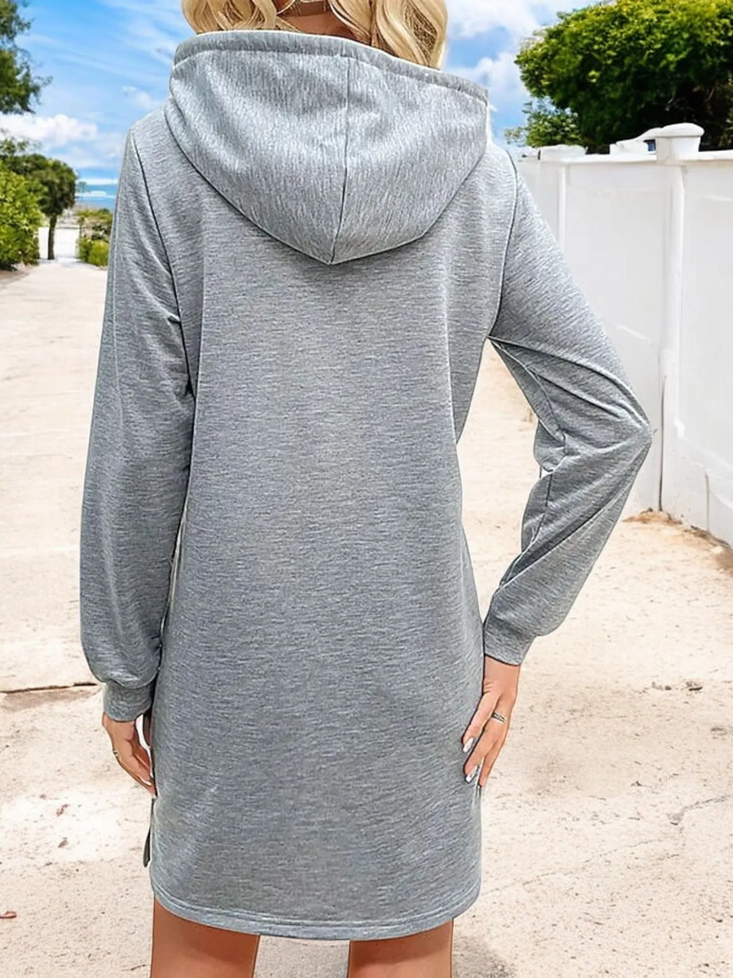 Anna-Kaci Women's Casual Long Sleeve Hoodie Dress with Drawstring and Kangaroo Pocket sold by Anna-Kaci product image thumbnail 3