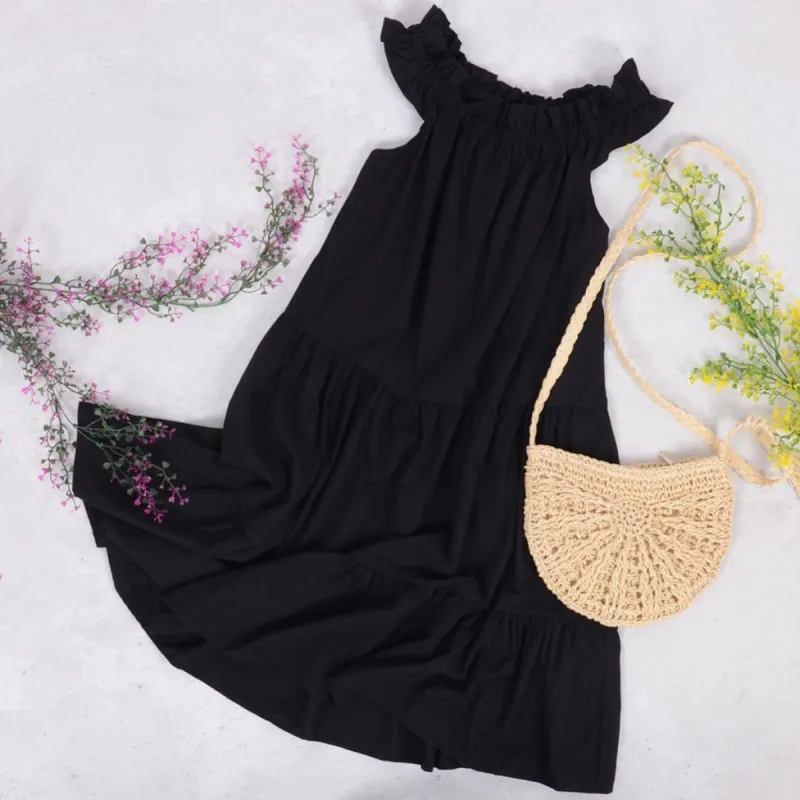 Off Shoulder Ruffle Dress sold by Anna-Kaci