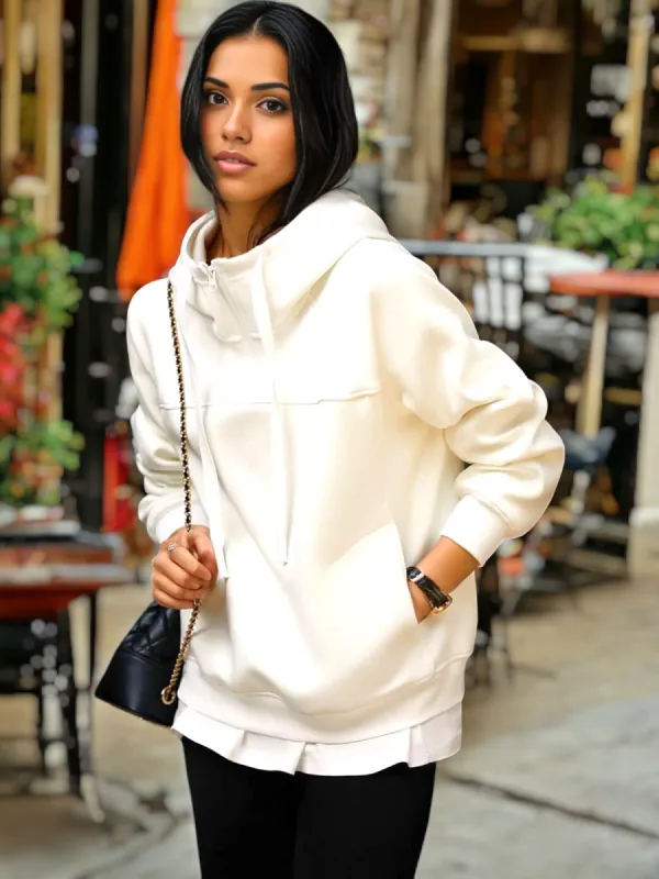 Comfortable Athflow Style Silhouette Design Hooded Pullover Sweatshirt sold by Anna-Kaci