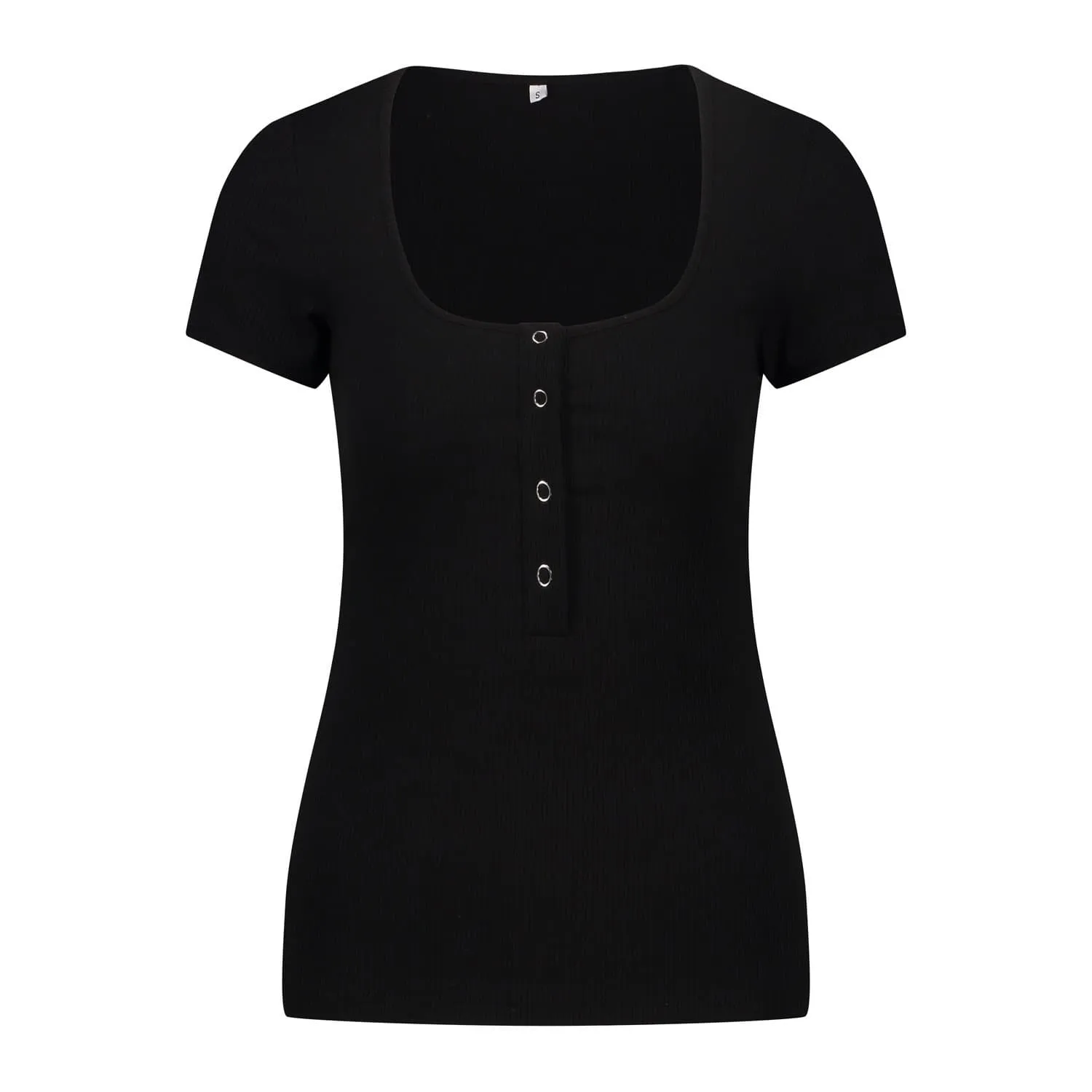 Square Neck Button Down Top sold by Anna-Kaci product image thumbnail 2