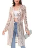 Anna-Kaci Women's Sparkly Sequin Cardigan Long Sleeve Open Front Glitter Kimono sold by Anna-Kaci