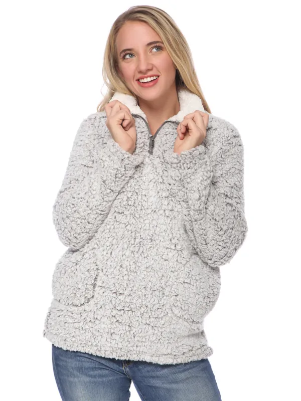 Fuzzy Teddy Sherpa Pullover Sweater sold by Anna-Kaci
