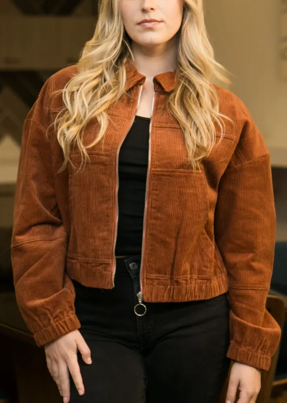 Anna-Kaci Women's Long Sleeve Corduroy Short Jacket Outerwear sold by Anna-Kaci