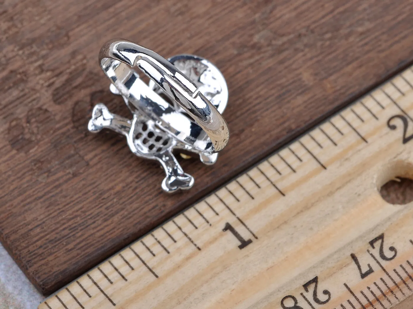 Anarchy Pirate Death Skull Bone Cross Biker Ring sold by Anna-Kaci product image thumbnail 3
