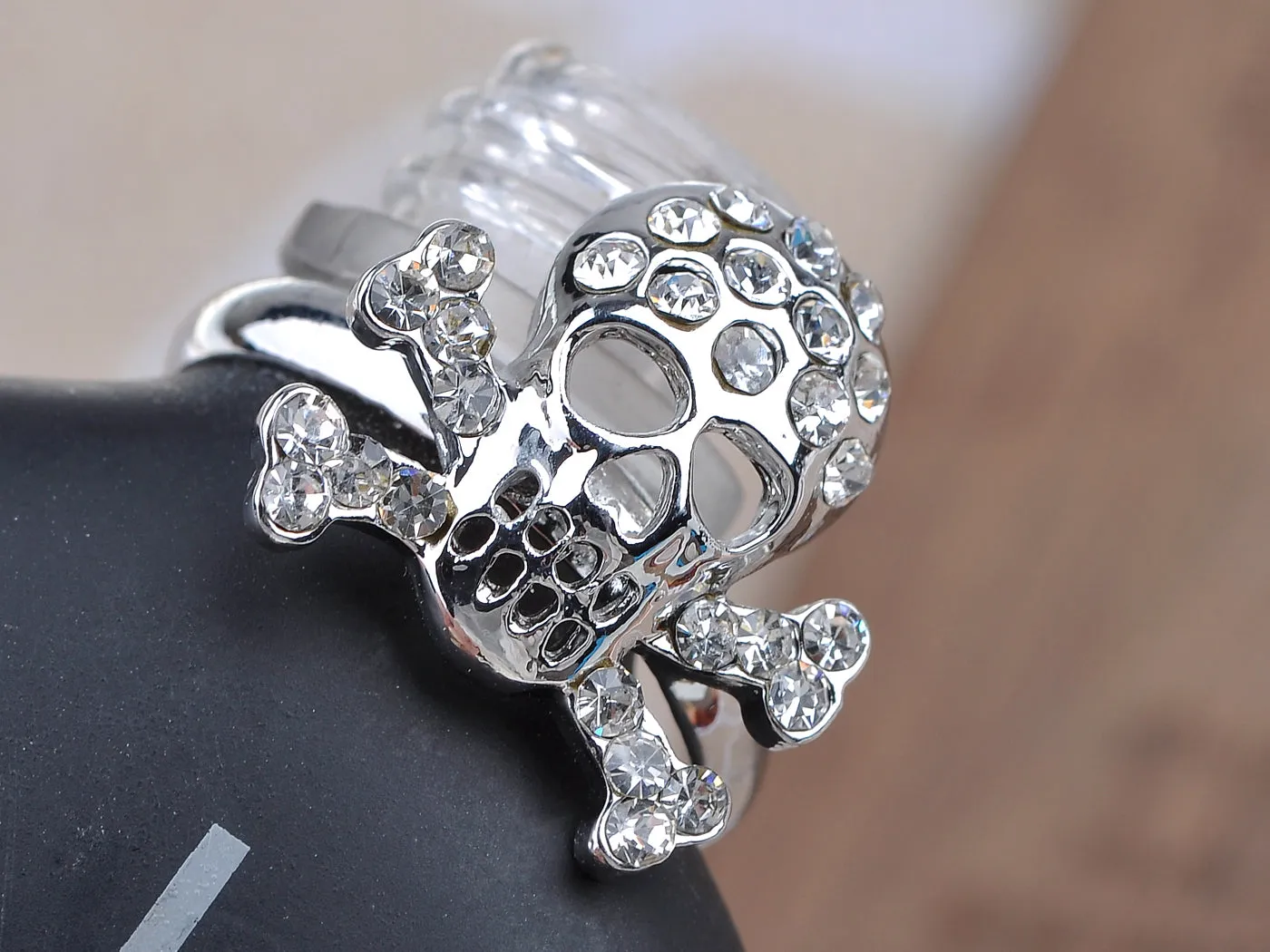 Anarchy Pirate Death Skull Bone Cross Biker Ring sold by Anna-Kaci product image thumbnail 4